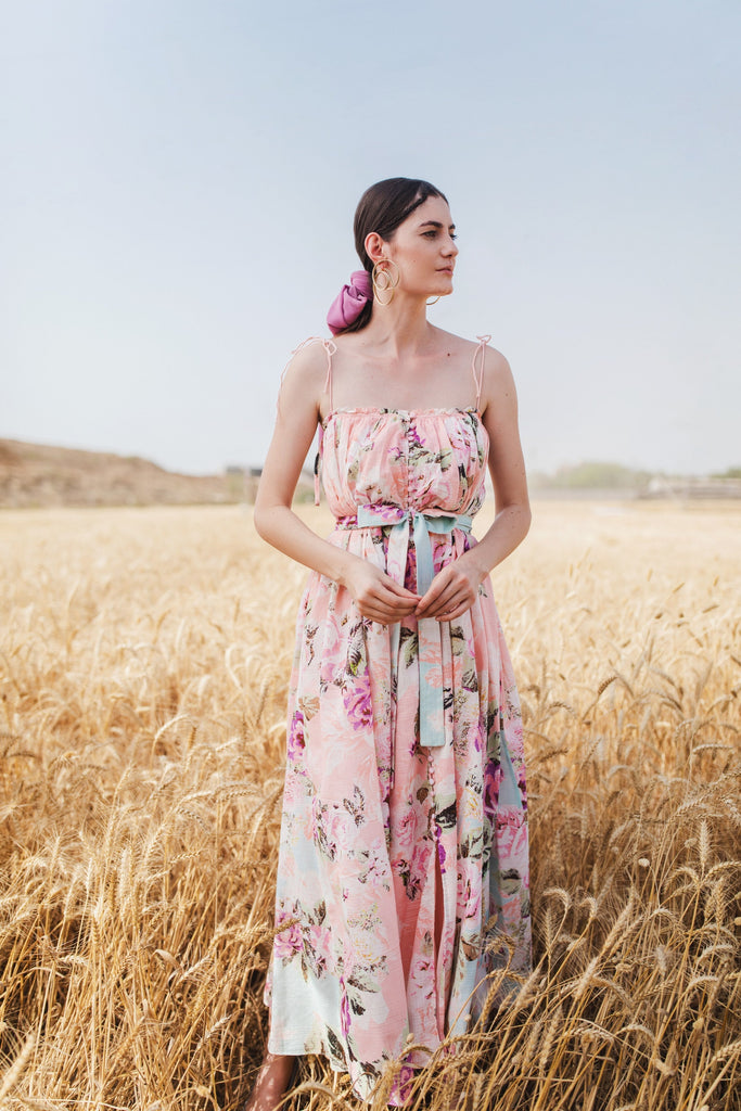 GARDEN STRAPPY MAXI DRESS