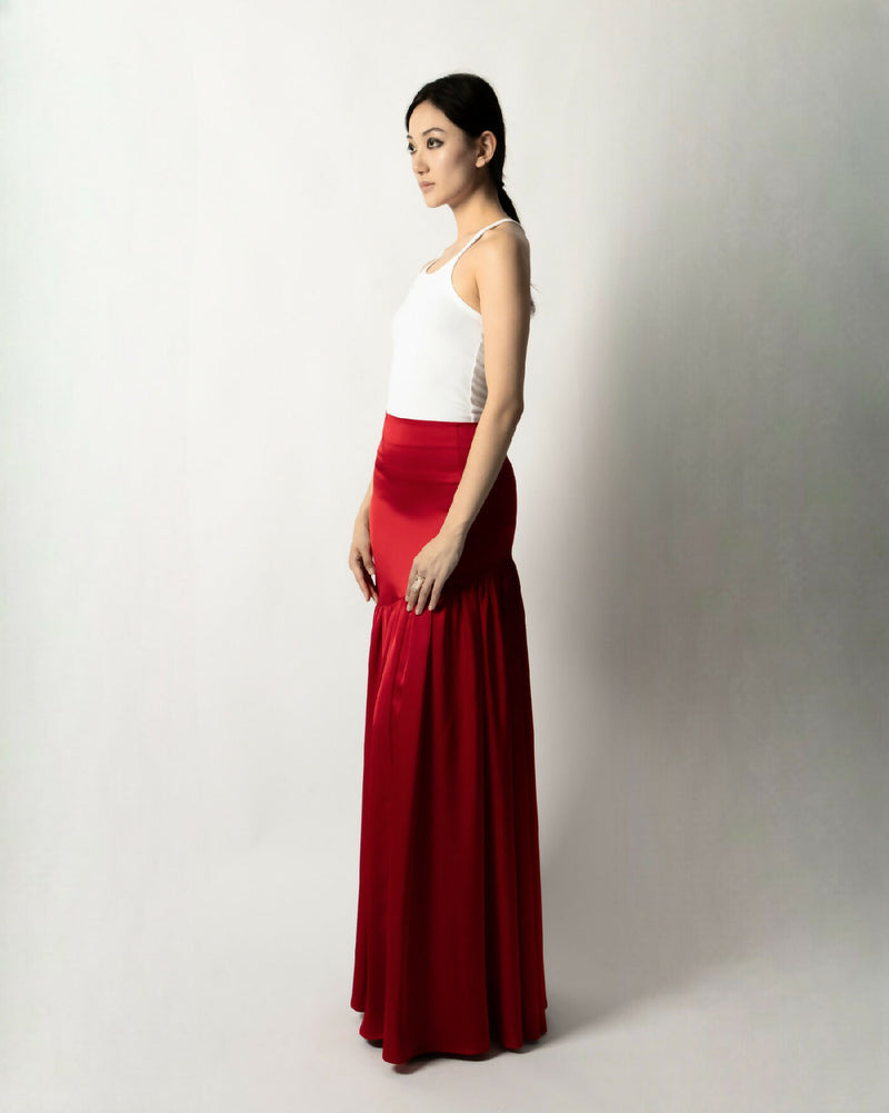 SCARLET WIDE-LEG FLARED PANTS