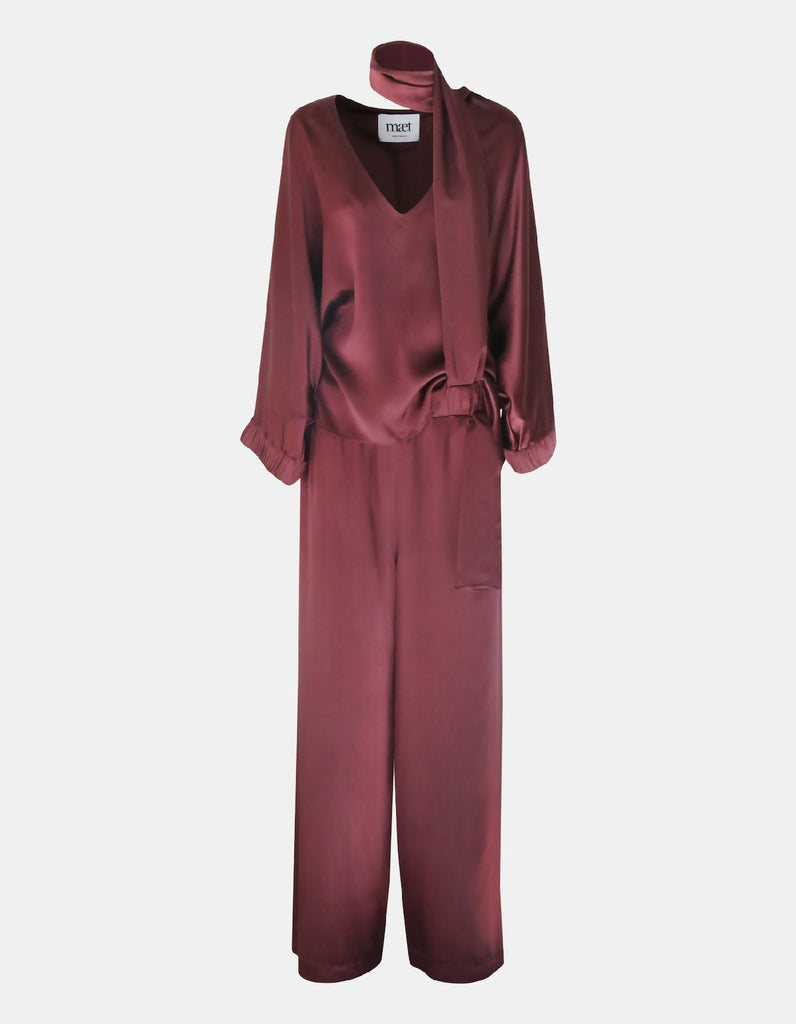 Maet LENIS Burgundy Silk Set 1