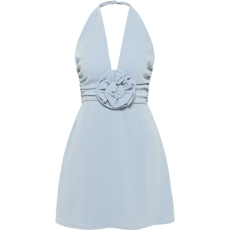 Rose Mini Dress- Light Blue