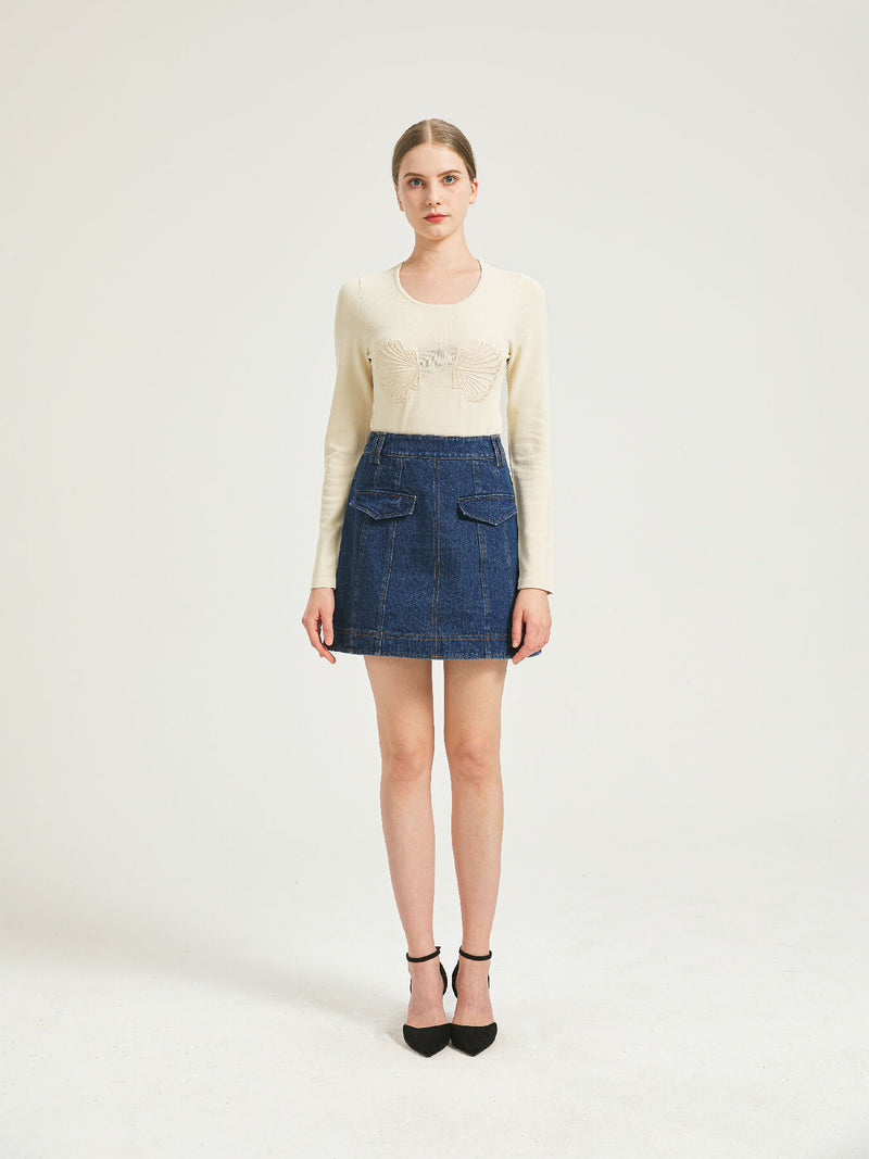 Nina Denim Mini Skirt