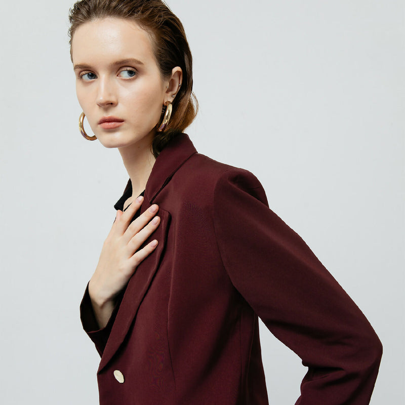 ZOE MAROON BLAZER 5