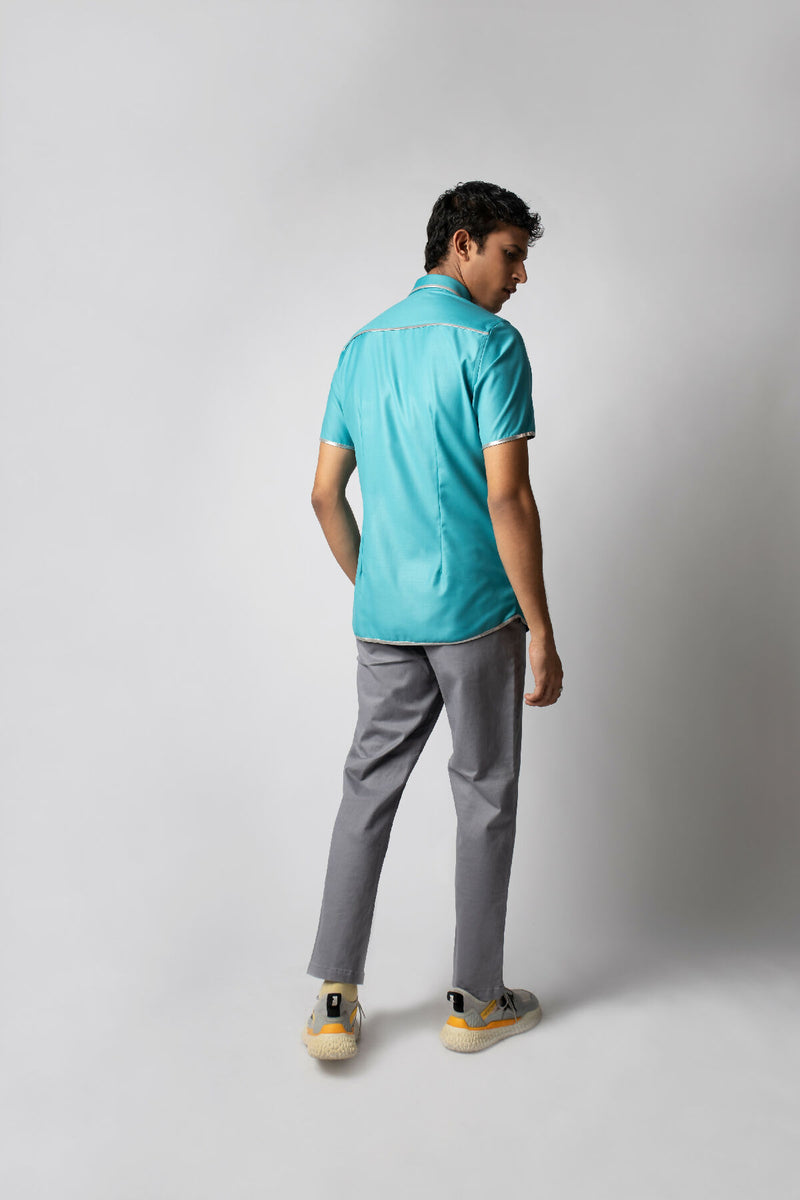 Silver Lining Shirt- Aqua