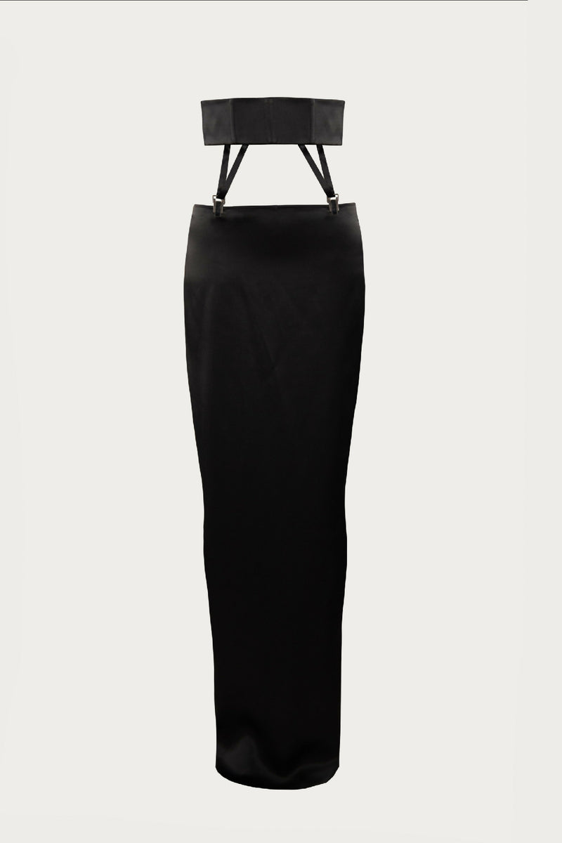 SILK SUSPENDER SKIRT