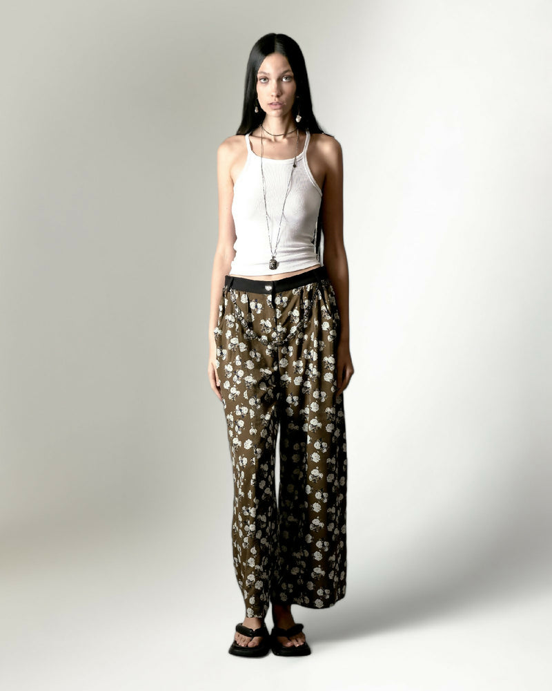 COCOA BLOSSOM WIDE-LEG PANTS