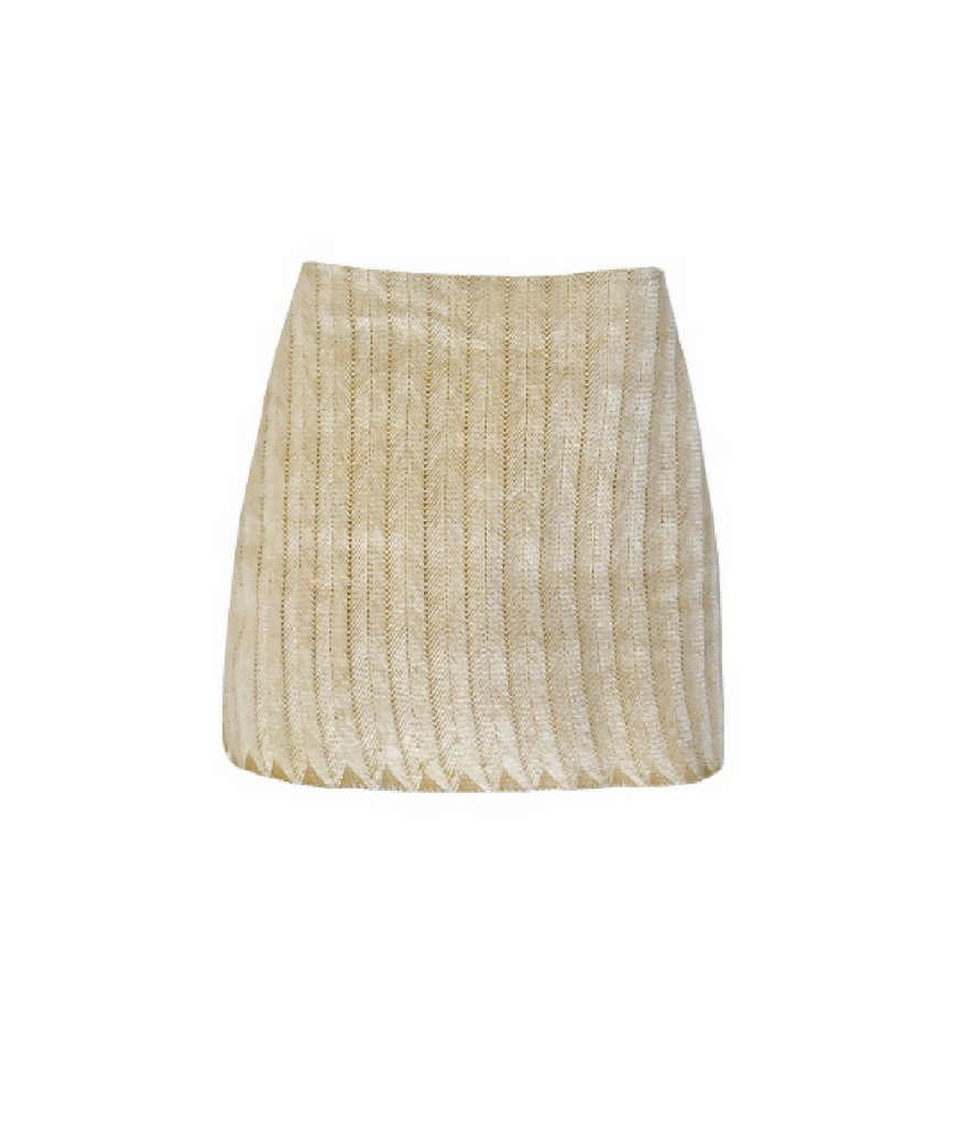 Stripped Raffia Skirt