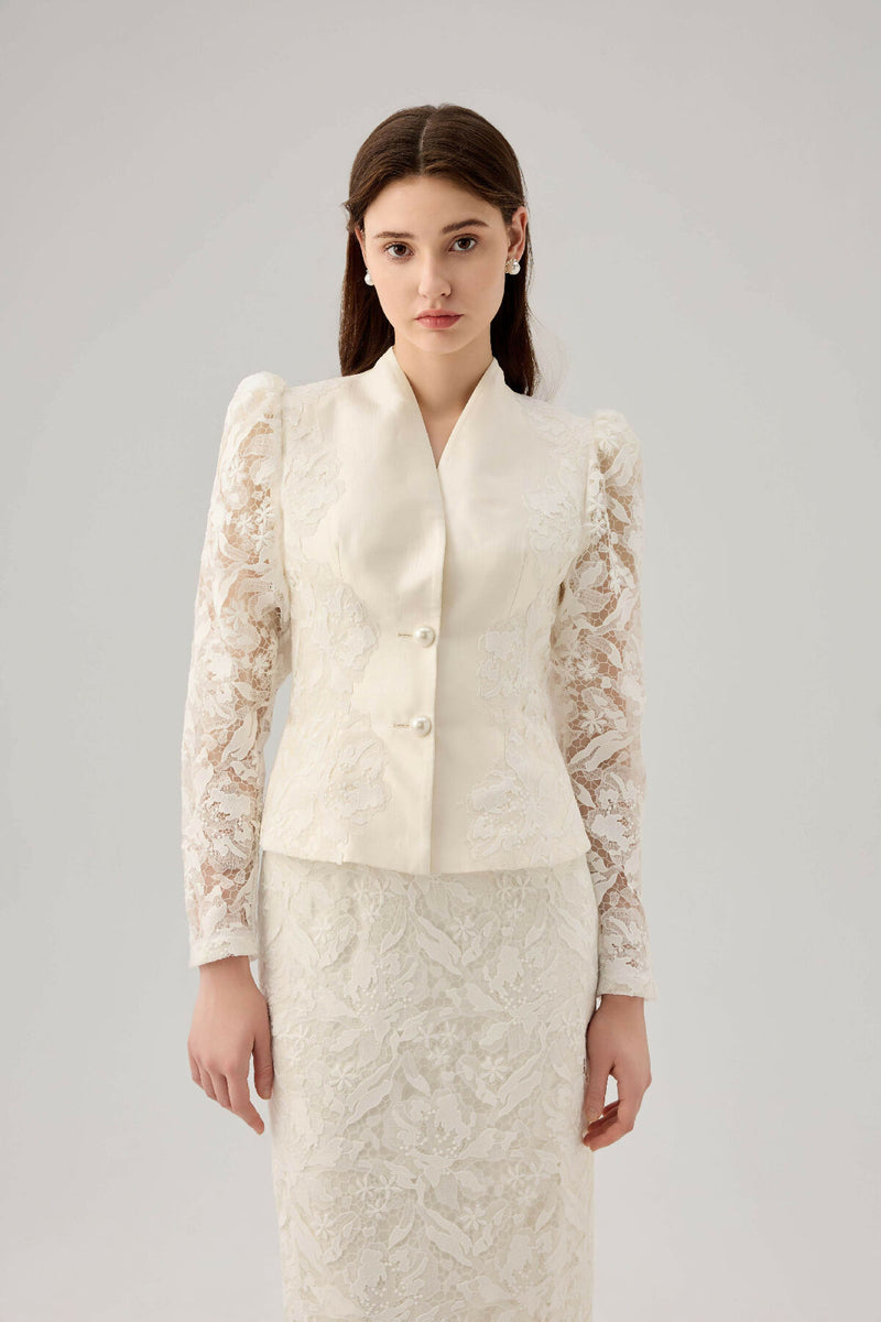 Lace tailoring jacket