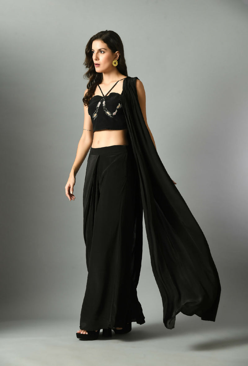 Moonshine pre-draped saree