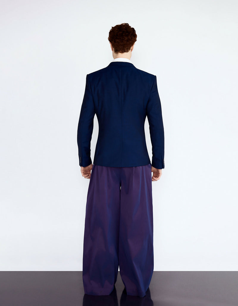 Wide-Leg Purple Trousers