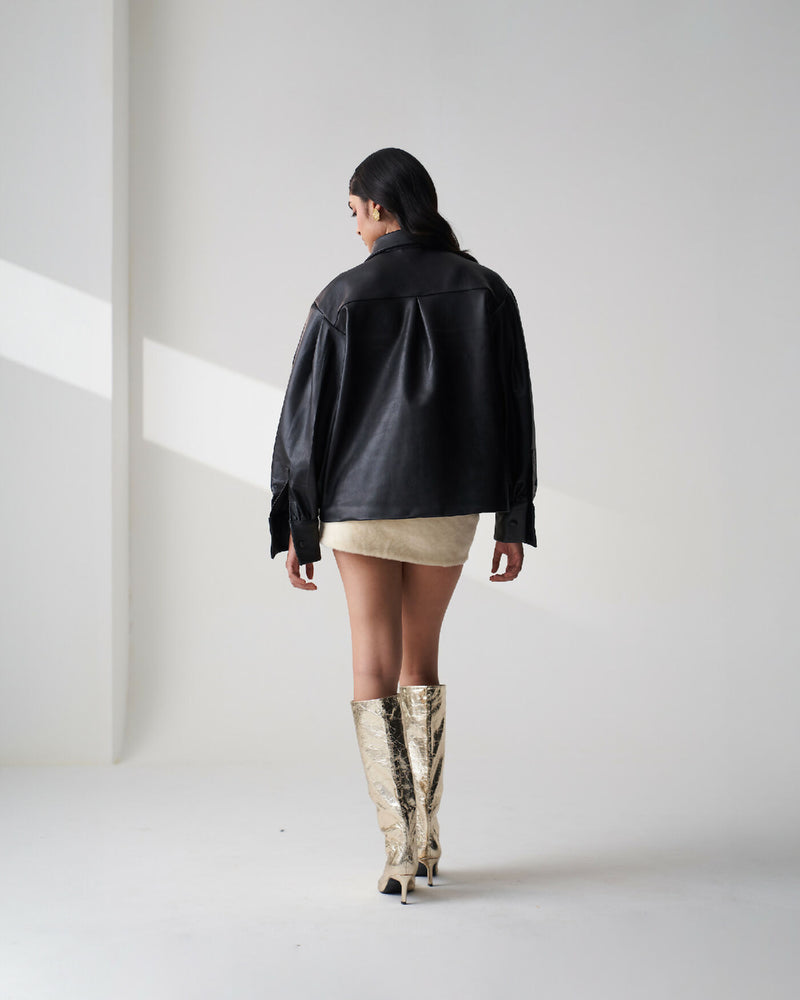 Shearling Mini Skirt