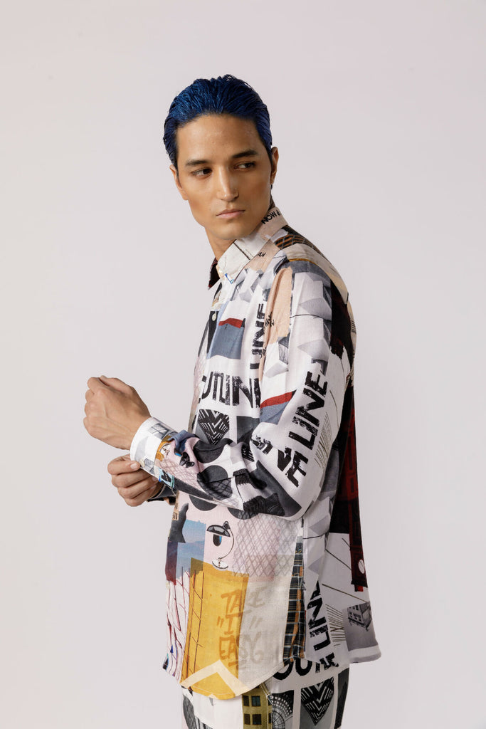 Bauhaus mosaic printed shirt