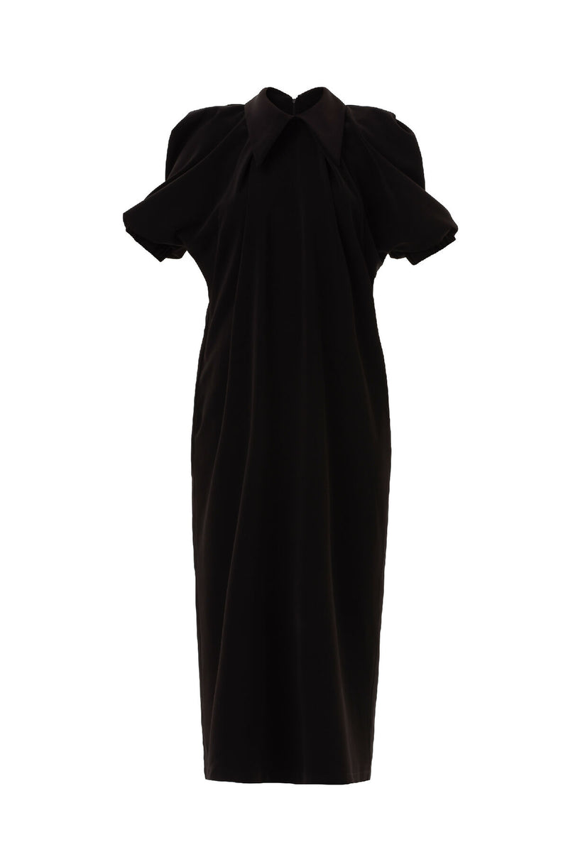 Designer Midi Dress - Black