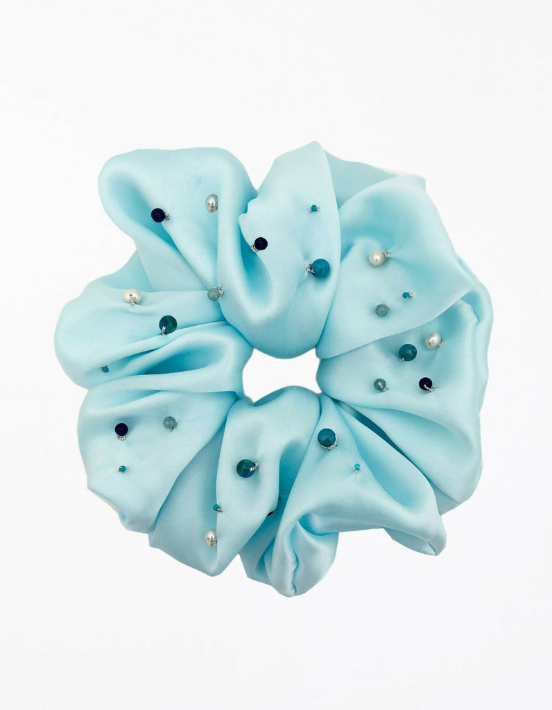 Embellished Silk Scrunchie