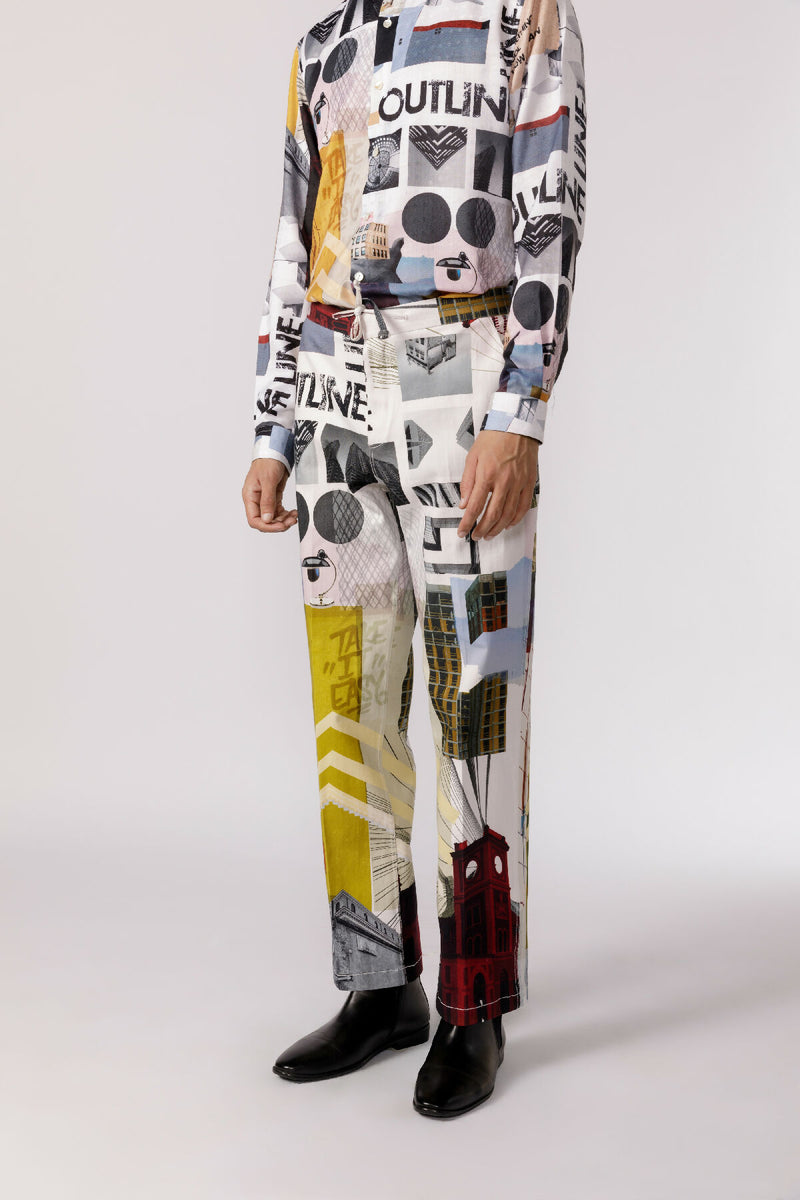 Bauhaus mosaic printed pants