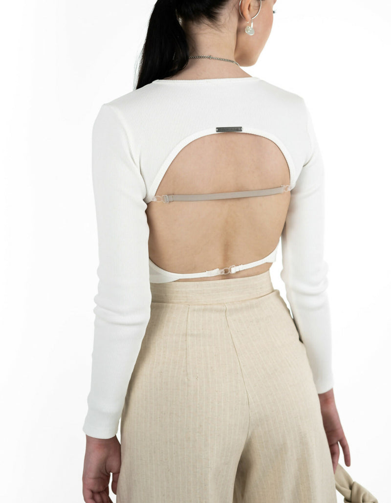 Open-back white top