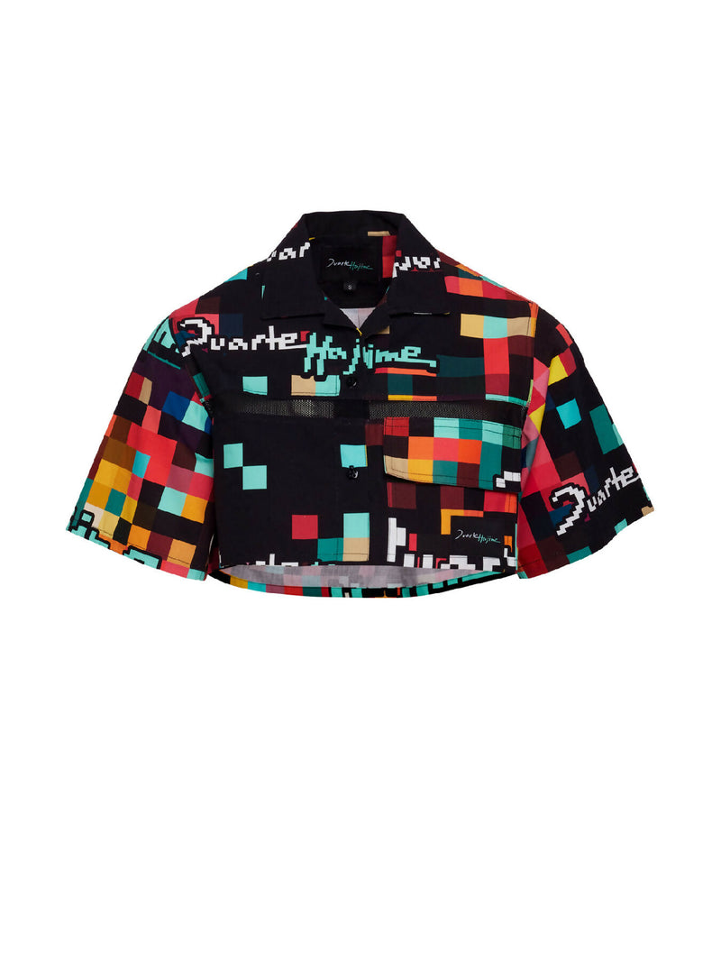 Arcade Printed Crop shirt