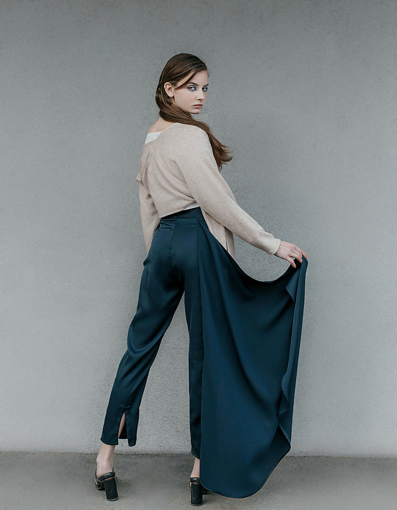 Dark Blue Flutter Pants