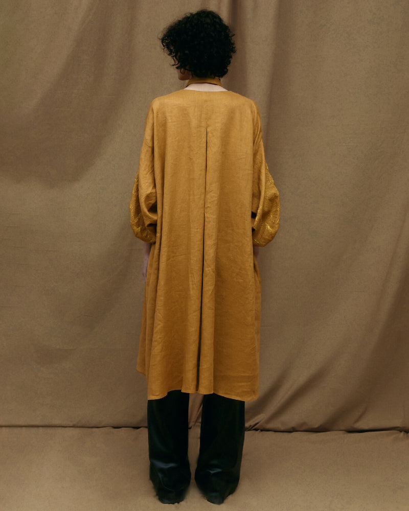 Linen Camel Dress