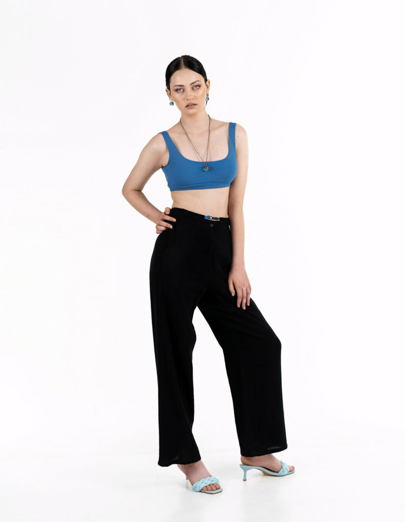 Light black cotton trousers