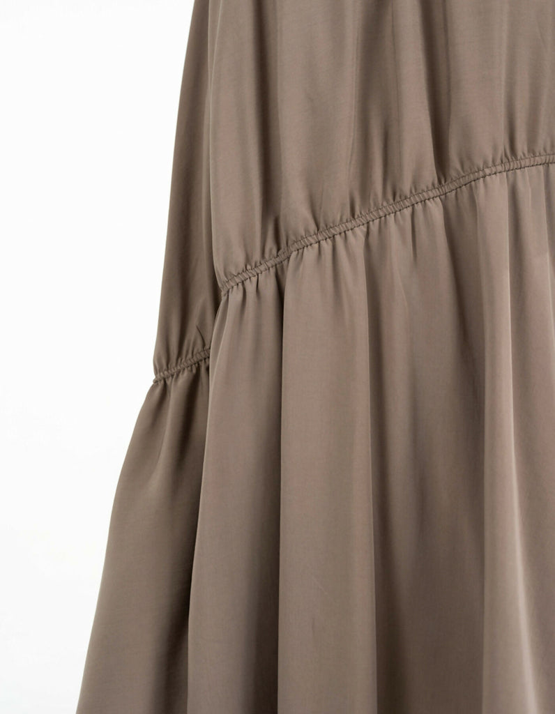 Brown maxi skirt with laces