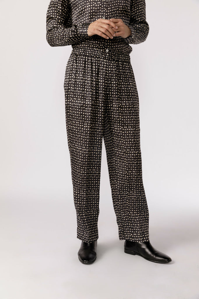 Polka printed pajama pants