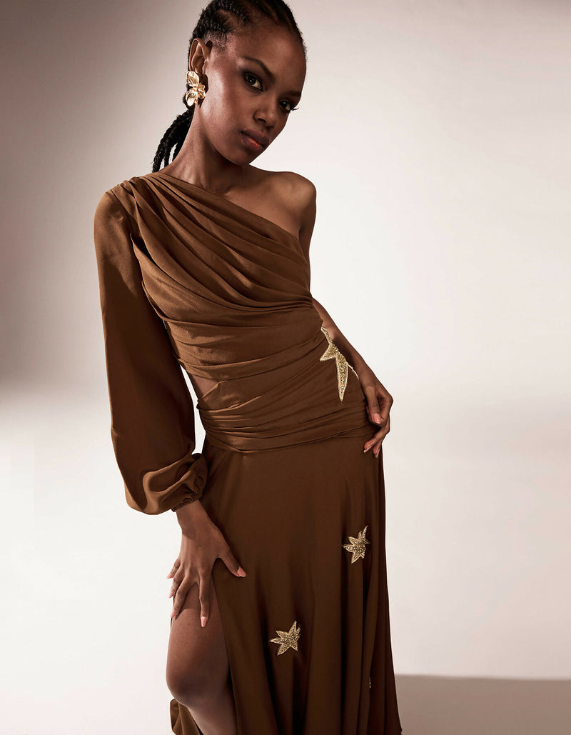 Glim Dress Toffee Brown