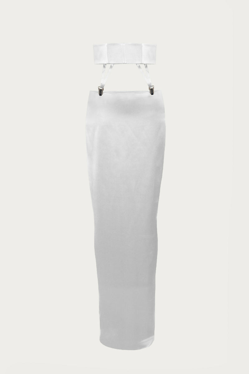 SILK SUSPENDER SKIRT