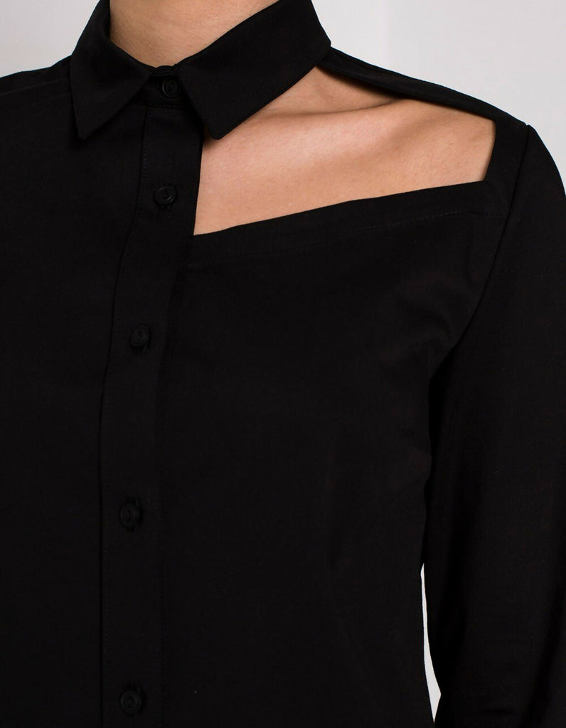 Naked Black Collarbone Shirt