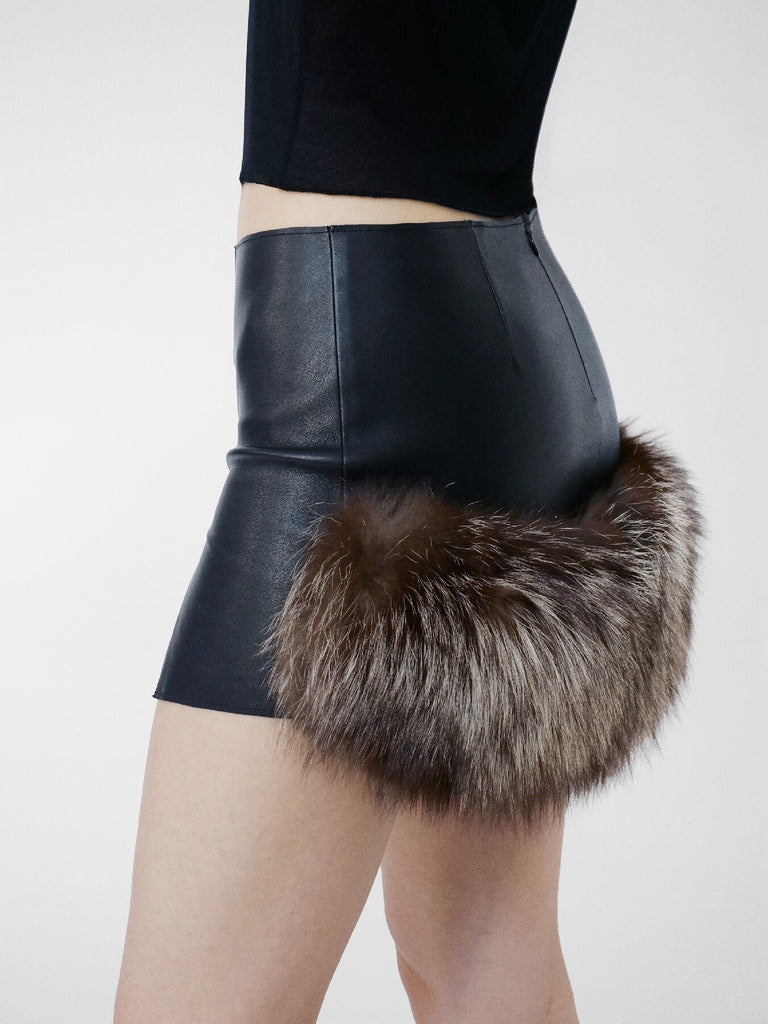 FOX FUR Bussle Skirt