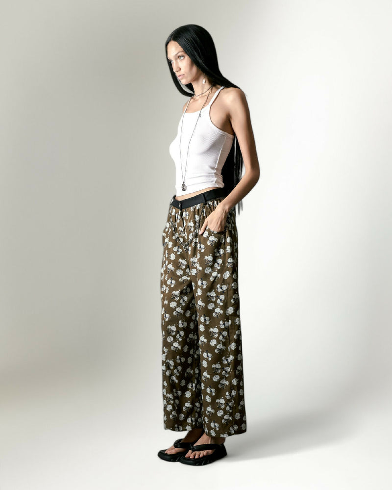 COCOA BLOSSOM WIDE-LEG PANTS