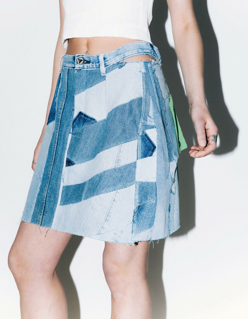 Upcycled Denim Skirt