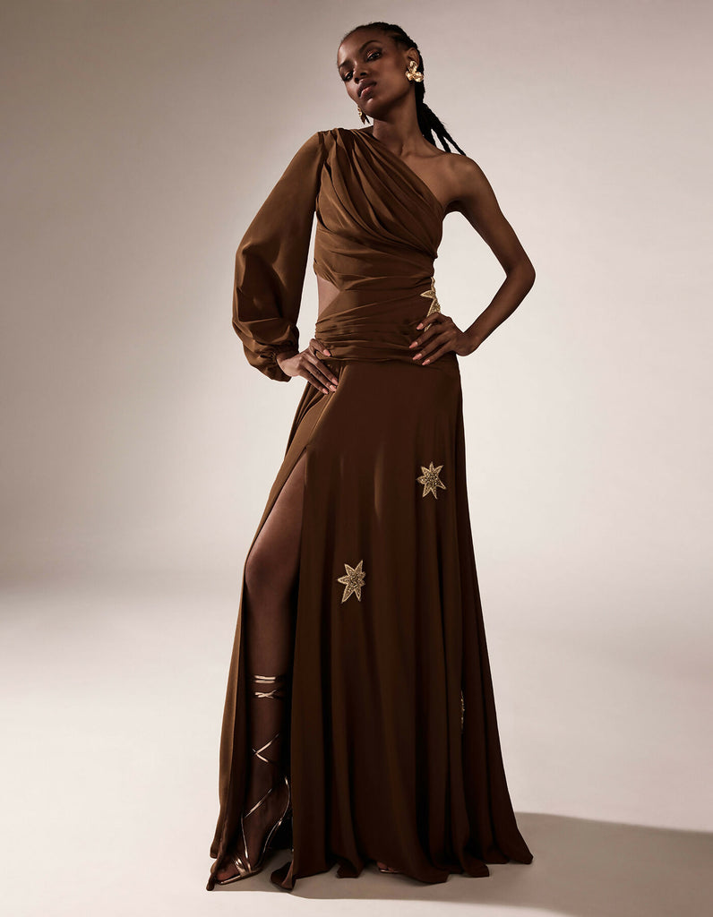 Glim Dress Toffee Brown