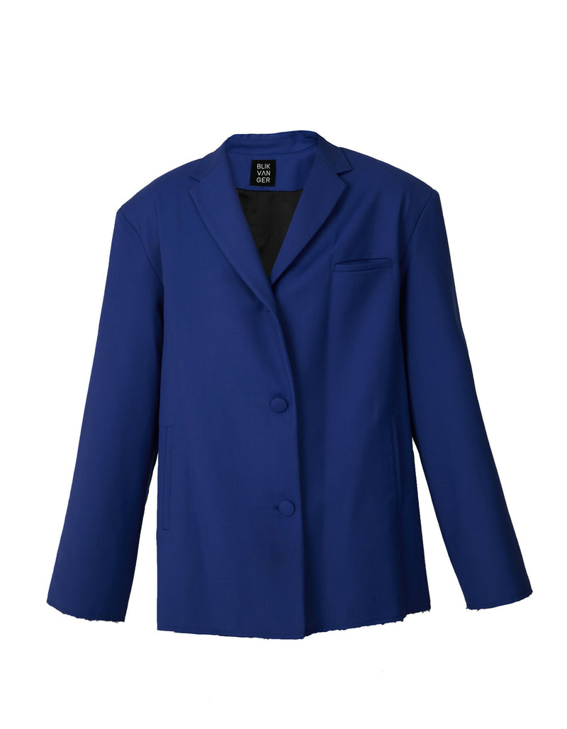 Electric blue loose blazer