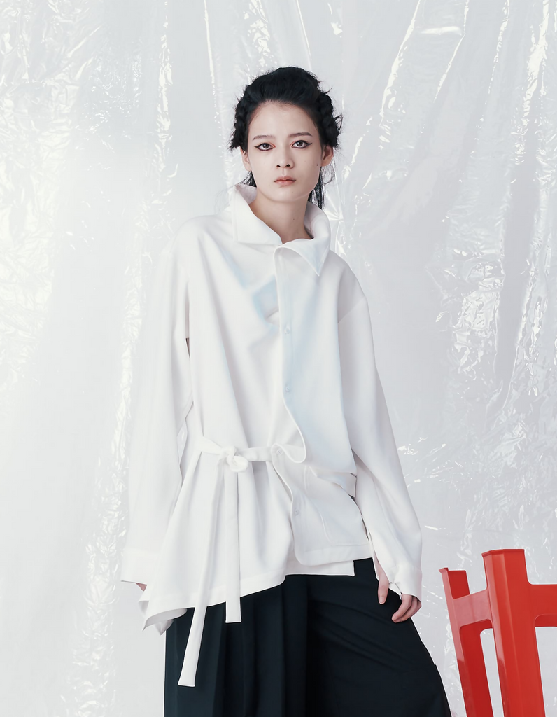 Deconstructed Asymmetrical Transformative Shirt