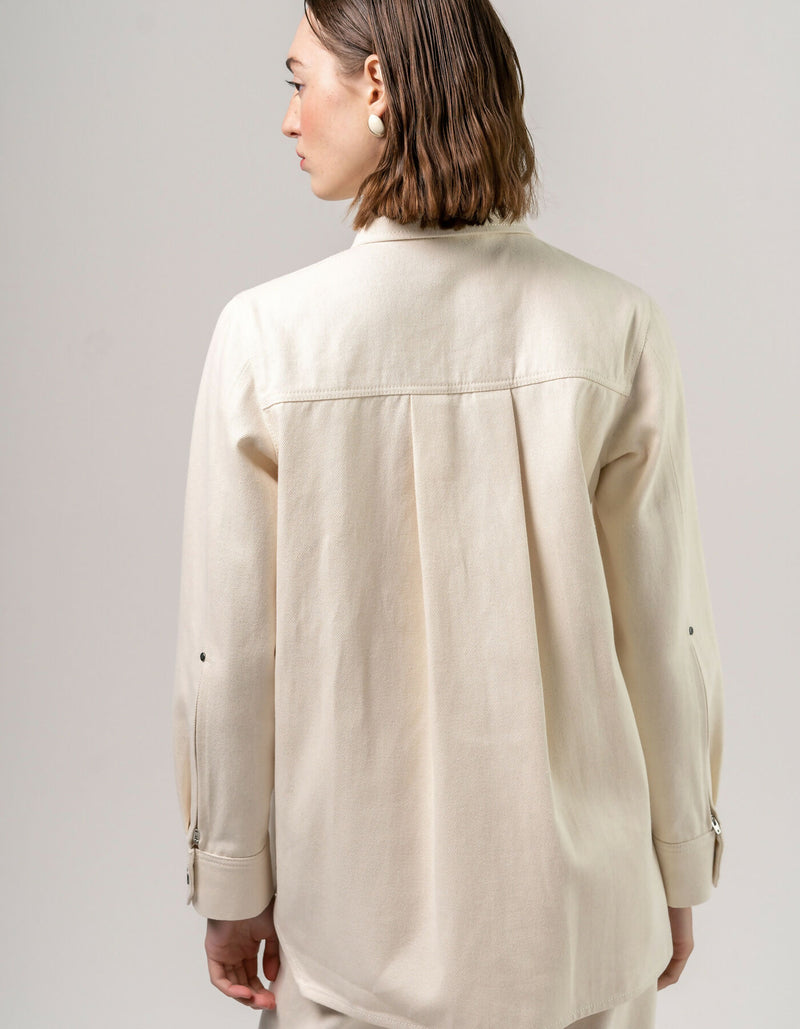 Beige shirt-jacket