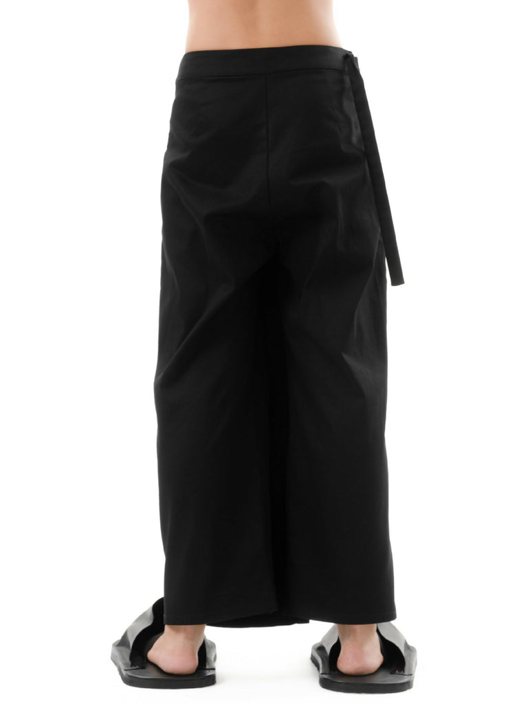 DIAPHANUM 3D PLEAT FRONT WRAP TROUSERS