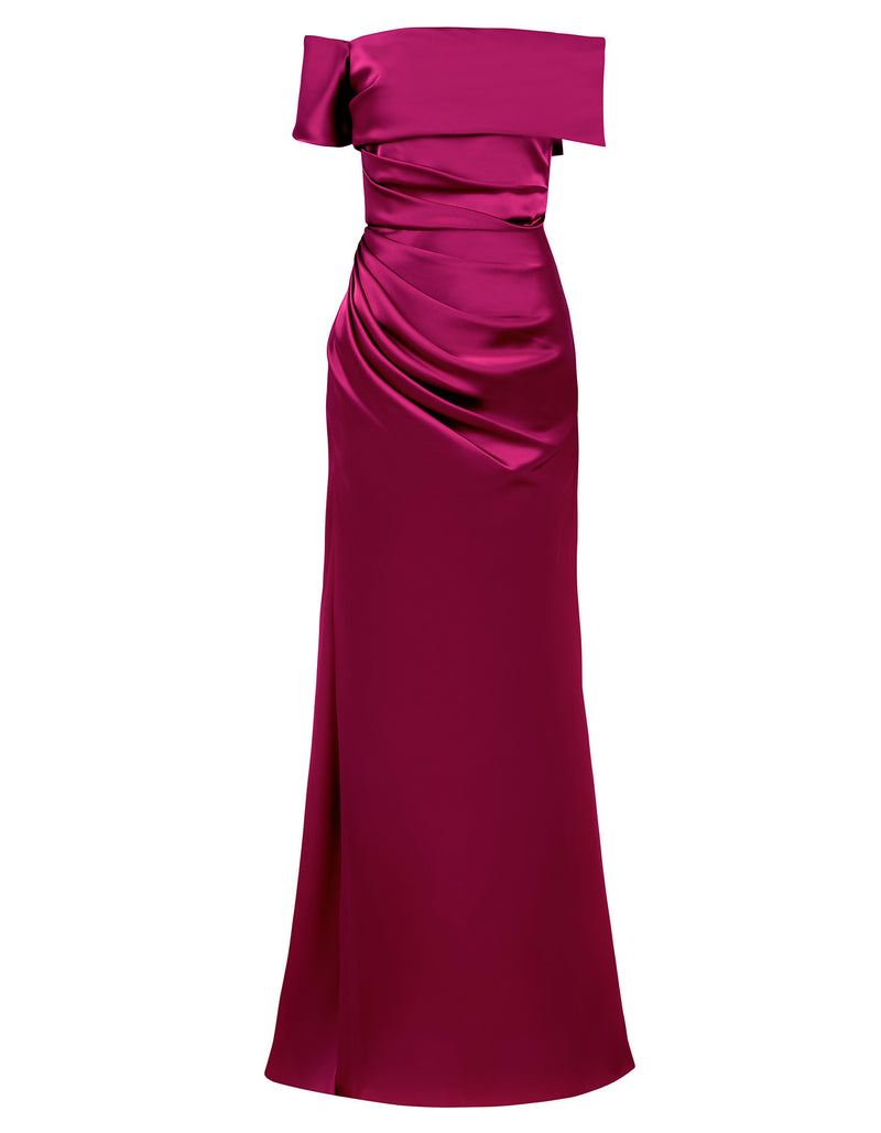 Zamora Dress Red Marsala