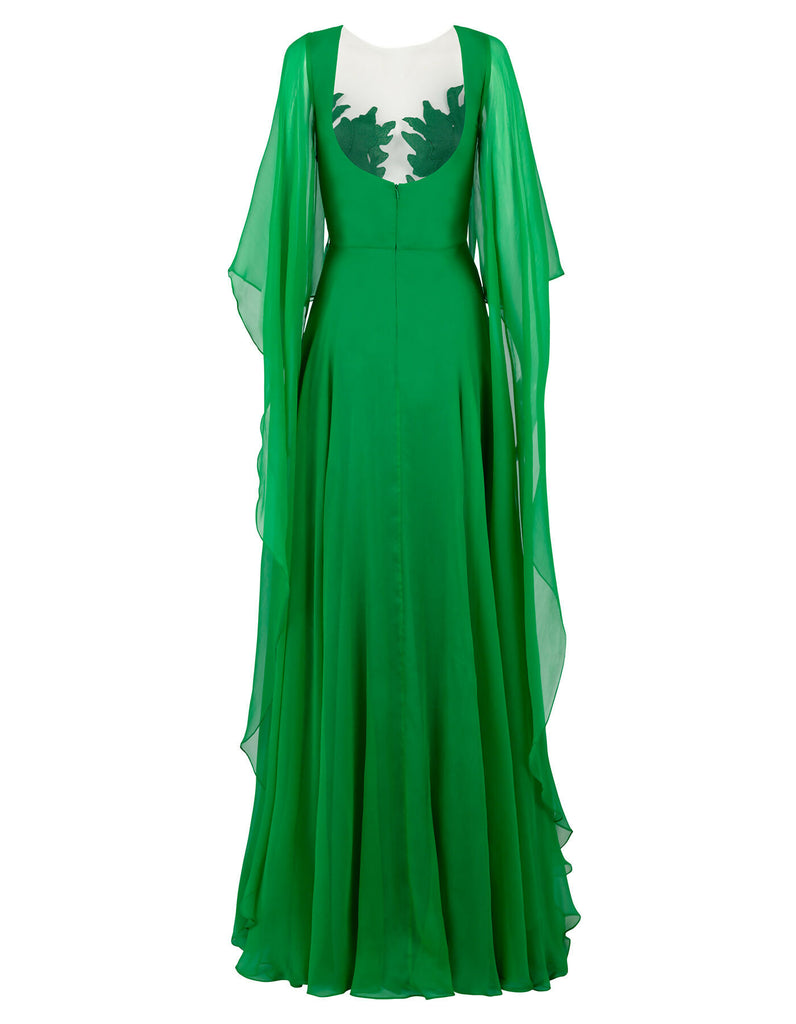 Elvoria Dress Forest Green