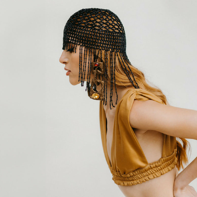 Shadowed Beaded Cap