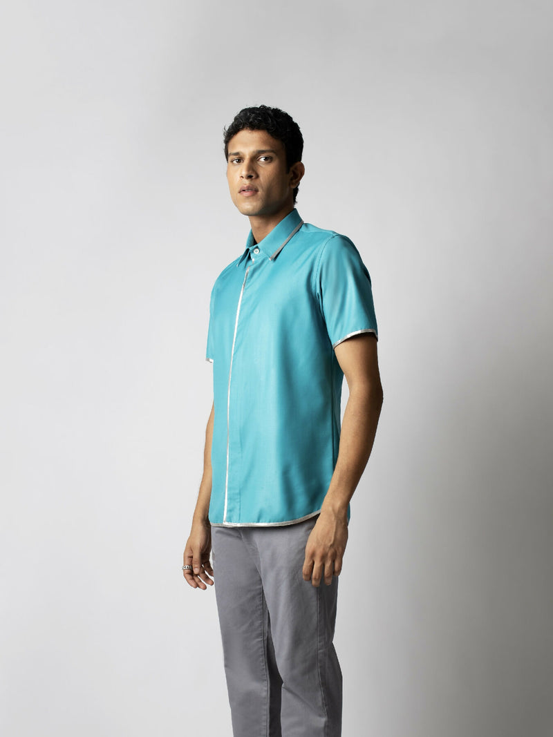 Silver Lining Shirt- Aqua