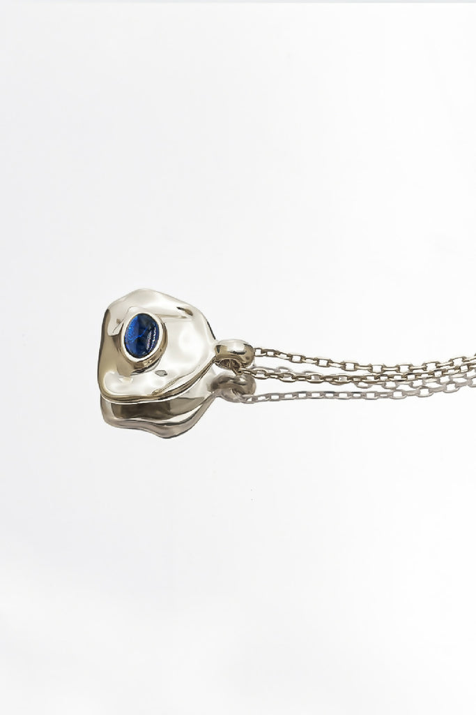 Aria Silver Necklace Layer - Royal Blue