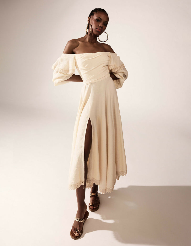 Dakar Dress Ivory Beige