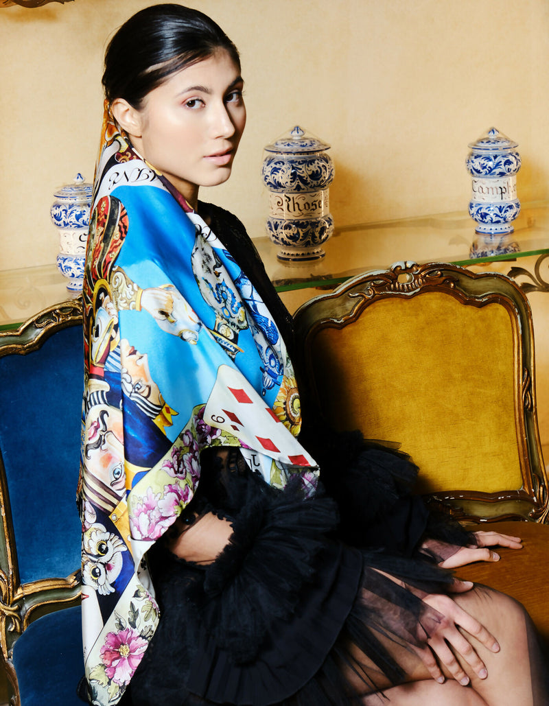 Silk Scarf “Royal Porcelain”