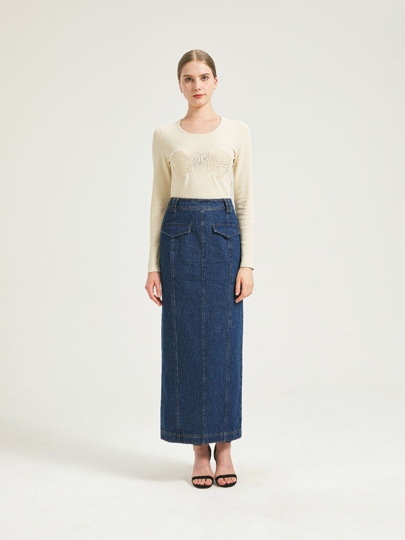 Sienna Denim Maxi Skirt