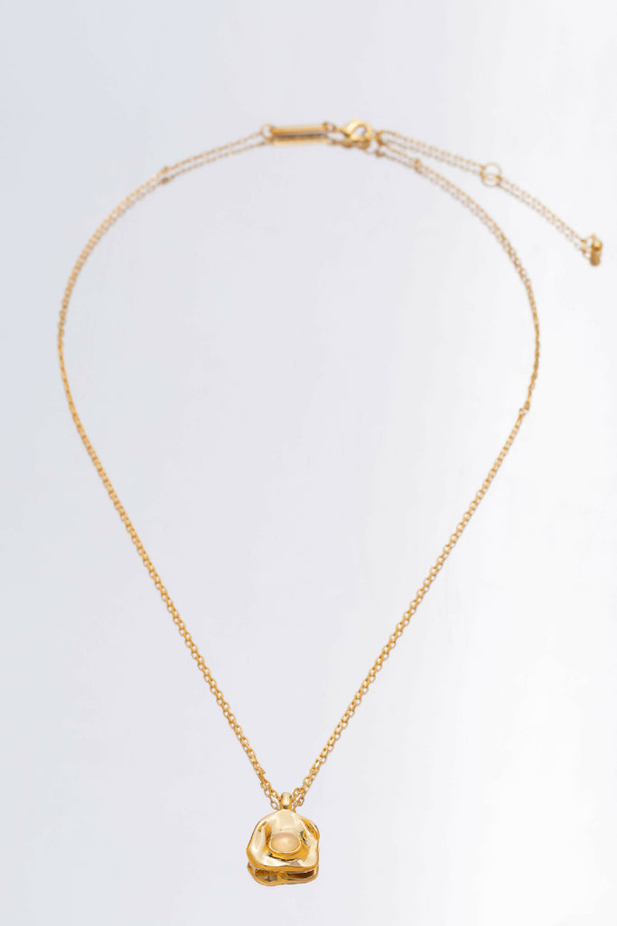 Aria Gold Necklace Layer - Translucent White