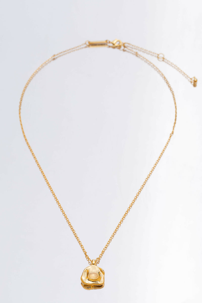 Aria Gold Necklace Layer - Translucent White