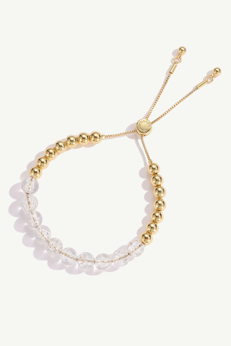 Crystal and Gold Bead Bracelet