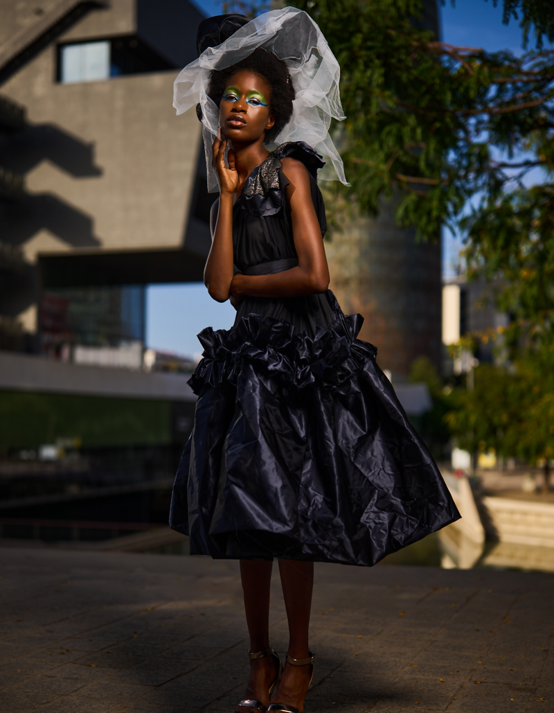 One Shoulder Black Dress