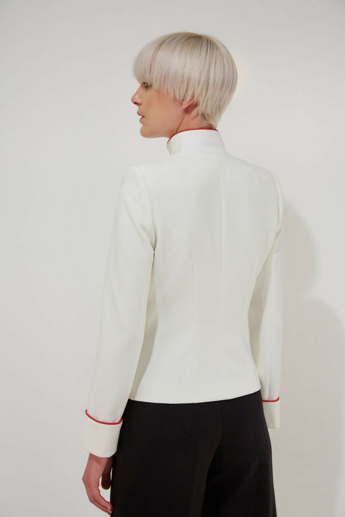 EVZON MILITARY JACKET OFF WHITE