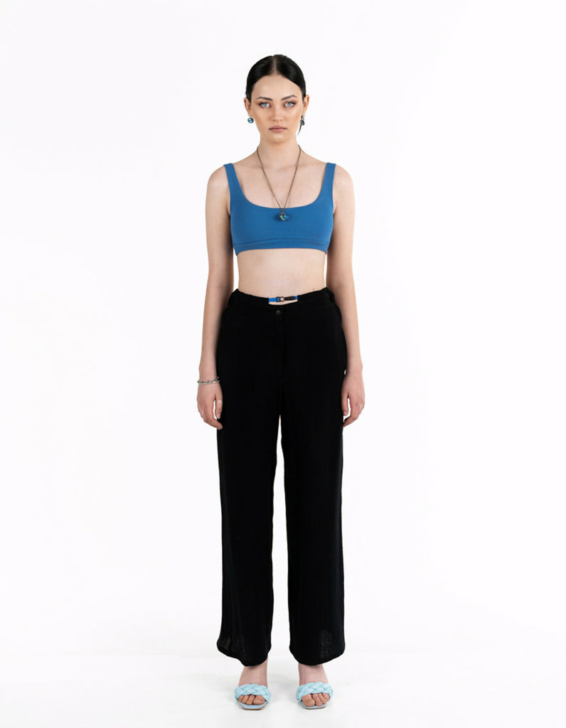 Light black cotton trousers